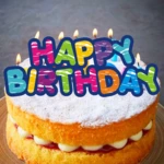 name on birthday cake android application logo